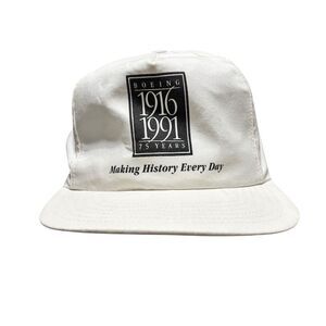 Vintage Boeing 75th Anniversary Snapback‎ Hat 1916-1991